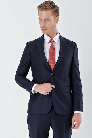 İmza Lacivert Gabardin Kırlangıç Yaka 6 Drop Slim Fit Dar Kesim Basic Takım Elbise 1001240011-lacivert Lacivert