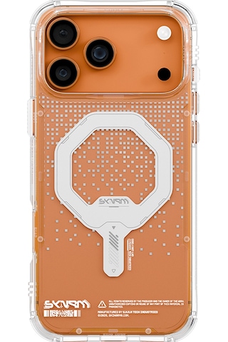 Apple Uyumlu iPhone 17 Pro Max Kılıf Skinarma M-safe Özellikli Iml Baskılı Holografik Myst Kapak Şeffaf Şeffaf