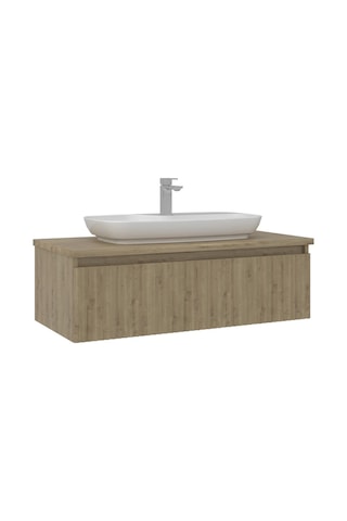 Orka Lentia 100 Cm Meşe Banyo Dolabı Alt Modül Lavabo Meşe