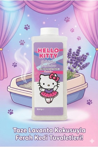 Hello Kitty Cat Litter, Kedi Kumu Deodorizer, Koku Giderici Lavanta Kokulu 500gr Hello Kitty Cat Litter, Kedi Kumu Deodorizer, Koku Giderici Lavanta Kokulu 500gr