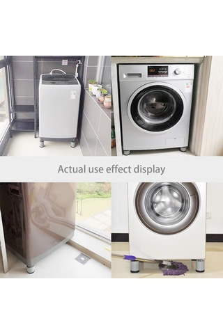 Gajeena Beyaz Eşya Yüksekliği Artırıcı Matlar - 3.5 Cm Yükseklik, Kayma Ve Sarsıntı Önleyici, Dörtlü Paket, Gri Diğer