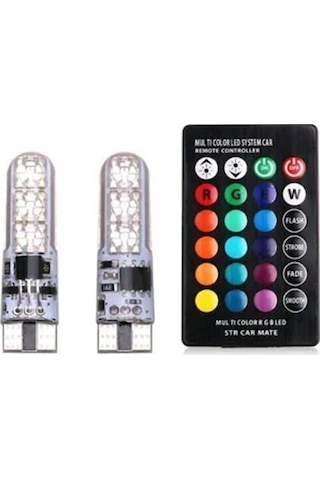 T10 Rgb Kumandalı Park Ampulleri Modlu
