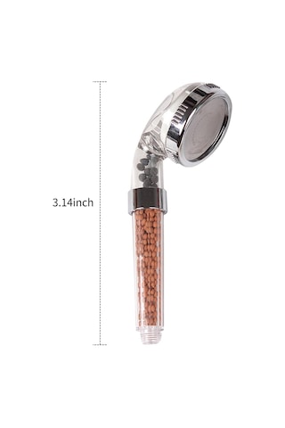 Jms Yüksek Basınçlı Duş Başlığı Su Tasarrufu Klor Florür Giderimi Sert Su Large Gümüş