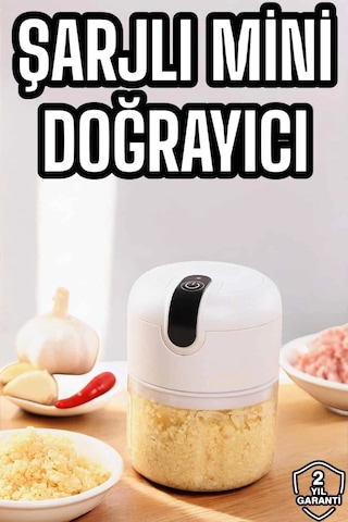 El Rondosu Mini Şarjlı Doğrayıcı Taşınabilir 250 Ml Rekli