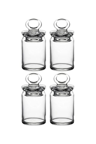 Paşabahçe Mini Baharatlık Seti 95104 Kitchen Mini Baharatlık 4'Lü Şeffaf