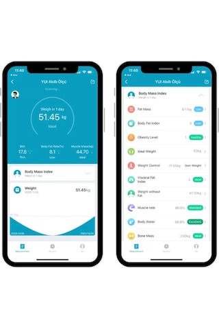 Yuı Kb13 Akıllı Bluetooth Şarjlı Tartı Siyah