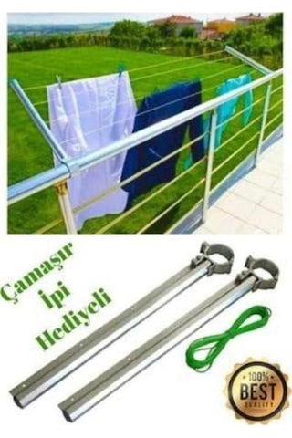 Alüminyum Balkon Çamaşır Askılığı Çamaşır Kurutmalık Takılabilir Küpeşte Kurutma Gri