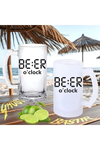 Bira Saati Buzlu Ya Da Buzsuz Bira Bardağı 082 Bira Saati Buzlu Ya Da Buzsuz Bira Bardağı 082