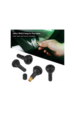 Geeroyoo 10 Adet Tr415 Otomobil Lastik Valfi - Isı/soğuk Dayanıklı Kauçuk, Yüksek Sicaklıklı Çekirdek, Kolay Kurulum
