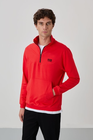 Tommy Life Herbert Fiesta - Siyah Dik Yaka Eşofman Takım - 85233 Kırmızı - Siyah