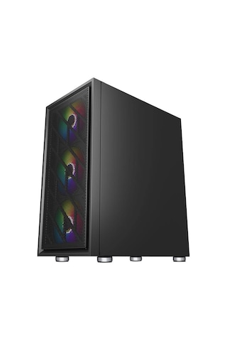 1st Player Ar7 Siyah 650w 80+ Argb 4x12cm Fan Temperli Cam Mesh Usb 3.0 Atx Kasa