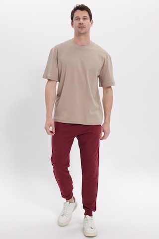 Tudors Erkek Regular Fit Klasik Kesim Beli Bağcıklı Jogger Cepli Lastikli Paça Bordo Eşofman Altı-41766 Bordo