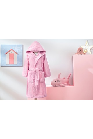 Özdilek Girl Unicorn Kapüşonlu Kadife Çocuk Bornozu 13/14 Yaş Pembe