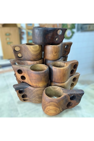 Ahşap Ceviz Ağacı Kuksa 16x8x7 Cm.
