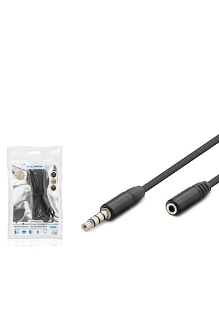 3 Metre 4 Boğumlu Aux Stereo + Mikrofon 3.5mm Jack Ses Kablosu