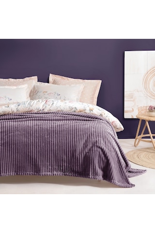 Yataş Bedding Holly Wellsoft Çift Kişilik Battaniye Kül Moru Mor