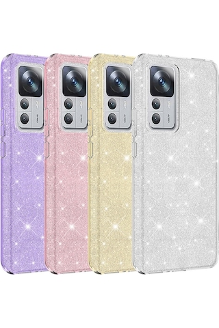 Xiaomi Uyumlu Mi 12t Pro Kılıf Zore Parıltılı Simli Shining Silikon
