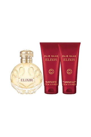 Elie Saab Elixir 75 Ml Duş Jeli+75 Ml Vücut Losyonu+edp 100 Ml Kadın Parfüm Seti Oryantal