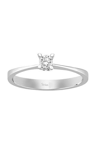 Sirius G Renk 0,09 Karat Pırlanta Tektaş Yüzük 0804R0105