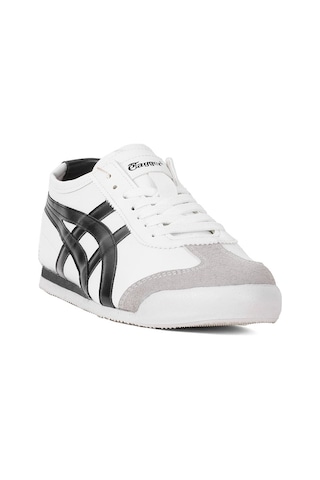 Etayger E-2054 Erkek Klasik Sneaker Beyaz - Siyah Beyaz - Siyah
