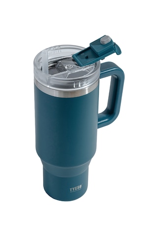 Tyeso Qq Termos Sızdırmaz Pipetli Çift Duvarlı Vakumlu 900ml Turkuaz