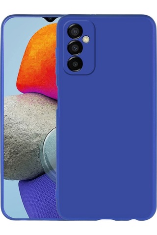 Samsung Uyumlu Galaxy M23 Kılıf Zore Premier Silikon Kapak Saks Mavi