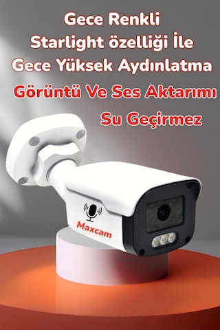 6'lı Sesli - 5mp Sony Lens Gece Renkli Yüz Tanımalı Kamera Seti