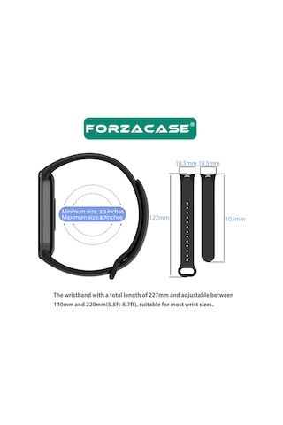 Forzacase Xiaomi Mi Band 9 İçin Silikon Kordon Kayış - Fc176 Yeşil