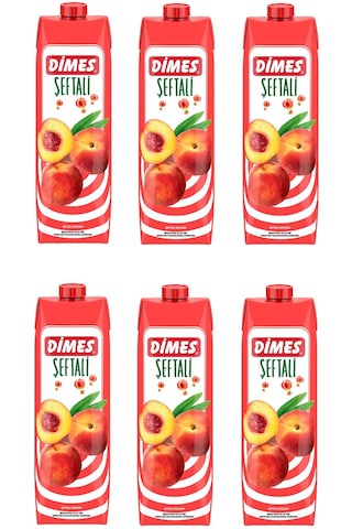Dimes Şeftali Nektarı 1 Lt X 6 Adet