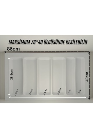 85x49 Cm. Beyaz Kaşıklık Ve Kepçelik 2'li Set 79x41 Cm'e Kadar Kesilebilir - 85x49byz-set Beyaz