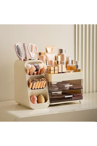 Büyük Kapasiteli Çekmeceli Makyaj Düzenleyici Krem