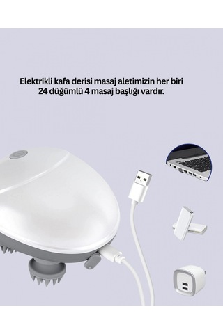 Kablosuz Kafa Ve Vücut Masaj Aleti Taşınabilir Tasarım