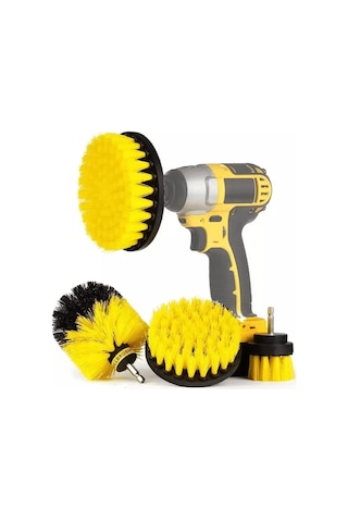 Matkap Ucuna Takılan 3&amp Apos Lü Fırça Temizlik Seti 4741