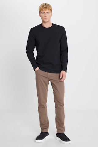 AC&Co / Altınyıldız Classics Erkek Sıyah Slim Fit Dar Kesim Bisiklet Yaka Jakarlı Esnek Tişört SIYAH