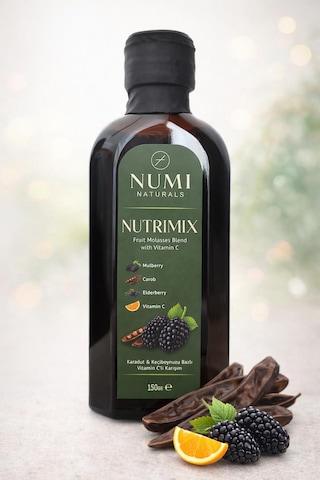 Nutrimix Karadut & Keçiboynuzu Pekmezli Bitkisel Karışım C Vitaminli Katkısız 150 Gr