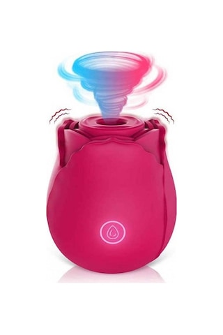 Gül Şeklinde Usb Şarjlı Klitoris Emişli Vibratör