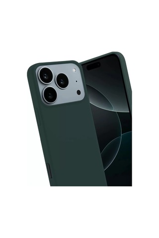Hmngoakkllby Apple Apple iPhone Uyumlu 17 Pro/18 Pro First Silikon - Koyu Yeşil Akllhmng standart