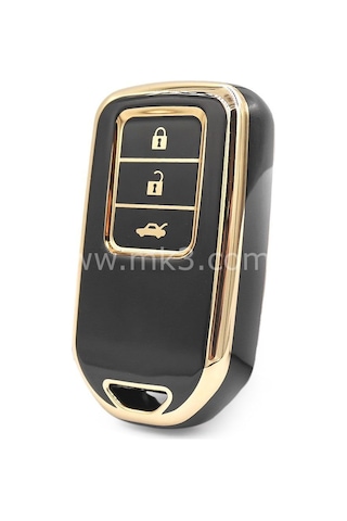 Honda Uyumlu Civic Crv Hrv Accord City Sustasız Anahtar Kılıfı Siyahgold