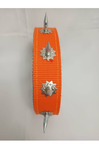 Kozaklı 10458 Çivili Süslü Köpek Tasması Turuncu 70 x 4 CM Turuncu