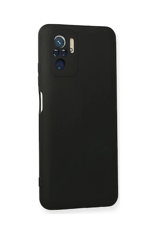 Xiaomi Redmi Note 10 Kılıf Nano İçi Kadife Silikon - Siyah Renkli