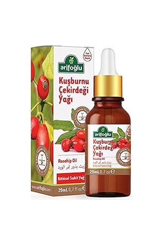 Arifoğlu Kuşburnu Çekirdeği Yağı 20ml - Soğuk Sıkım, Doğal Cilt Bakımı, Zengin Vitamin C Arifoğlu Rosehip Seed Oil 20ml - Cold Pressed, Natural Skincare, Rich İn Vitamin C