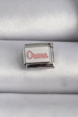 316l Çelik Gümüş Renk Beyaz Pembe Ouma İşlemeli Nomination Charm Diğer