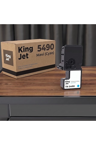 Kingjet Kyocera Uyumlu Tk-5490 Mavi Cyan Uyumlu Toner Çipli