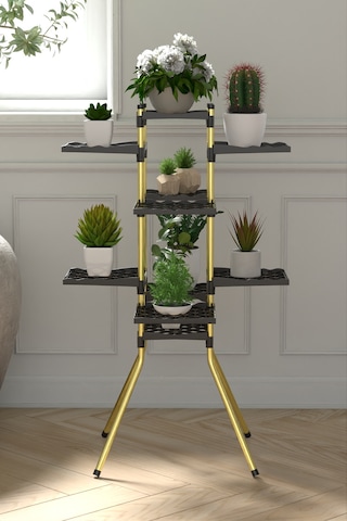 Mundo 10 Raflı Dekoratif Çiçek Standı Çiçek Bahçesi Saksı Standı Diğer