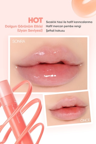 Dolgunlaştırıcı Etkili Dudak Bakım Esansı Plumping Lip Essence No.1 Hot 01