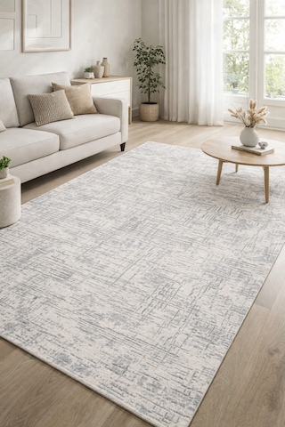 Modern Gri Soyut Desen Hav Yüksekliği 2200gr/m² 462.000 Sık Dokuma Pamuk Jüt Taban Salon Halısı