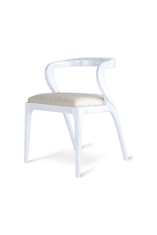 Akrep Beyaz Ayak Beyaz Ahşap Sandalye