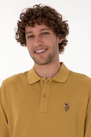 U.S. Polo Assn. Erkek Regular Fit Polo Yaka Hardal Basic Sweatshirt 50313772-VR151