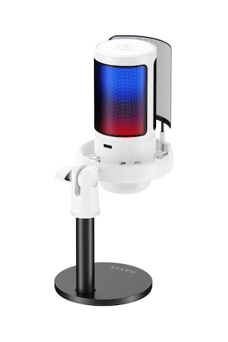 Havit Gamenote Gk50 Rgb Yayıncı Ve Oyuncu Mikrofon Beyaz