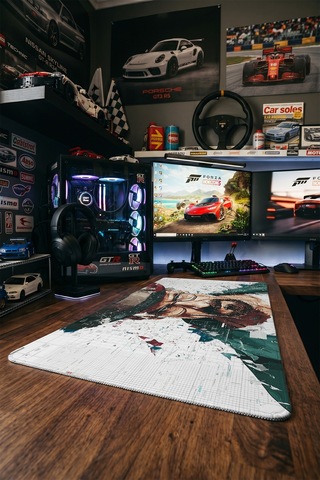 Breaking Bad Heisenberg Portre 40x90 Cm Oyuncu Mousepad Kaymaz Taban Büyük Boy Mousepad